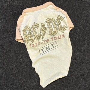 💞AC⚡️DC Cheetah Print/Pint Band Tee•Size:XS💞